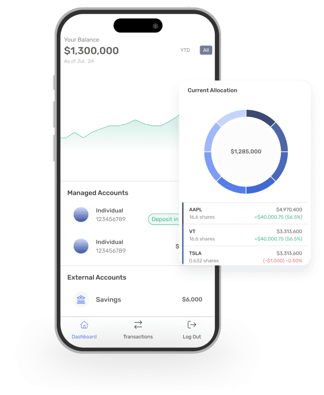 Mobile app mockup
